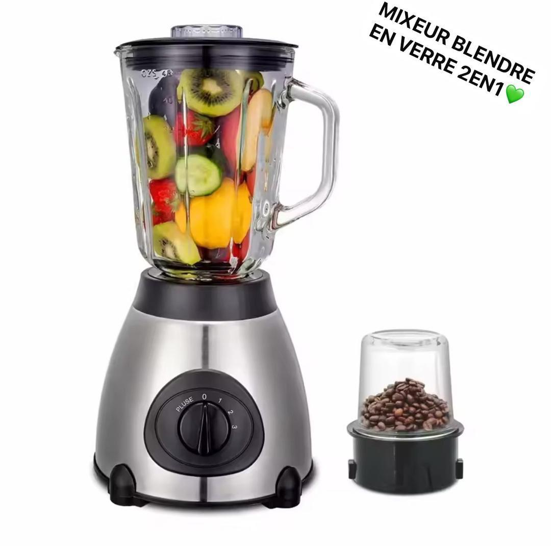 Mixeur inox en verre 1.5L