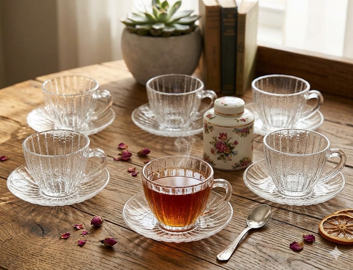 Tasse et sous-tasse 6pcs
