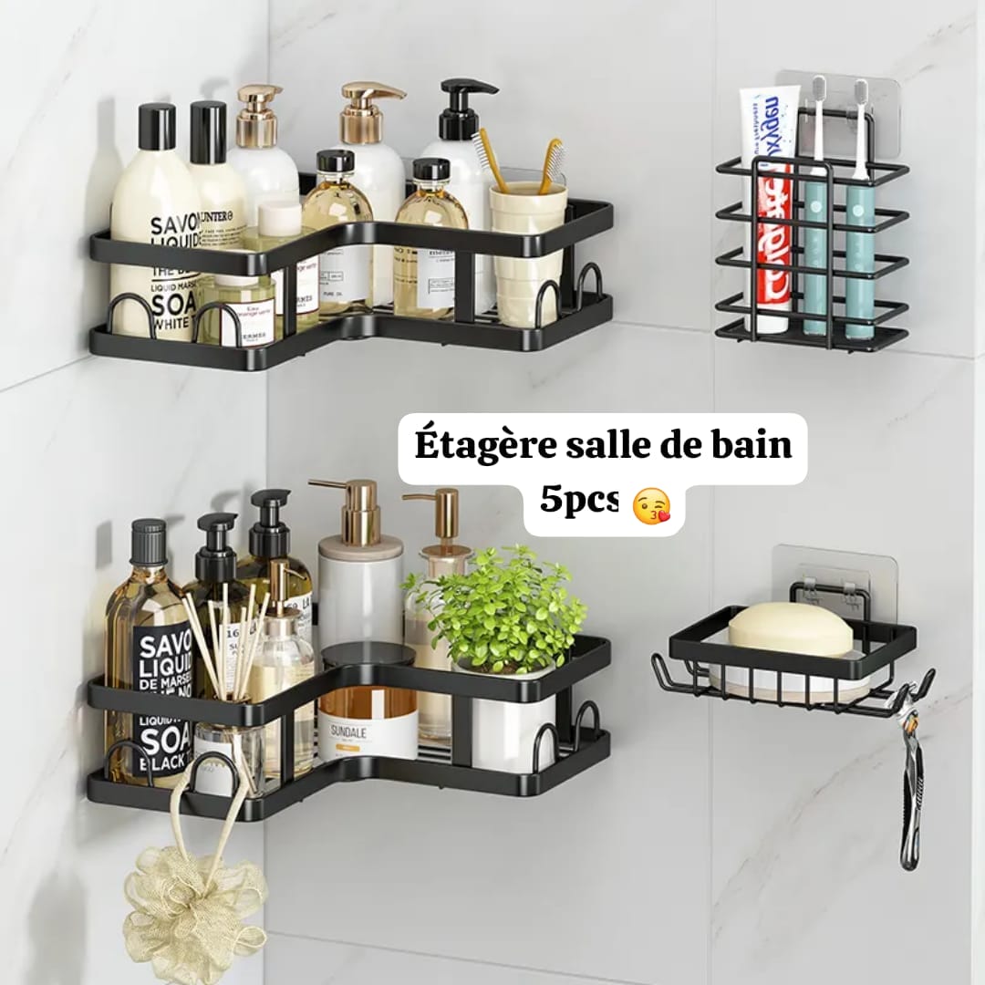 Étagère salle de bain 5pcs