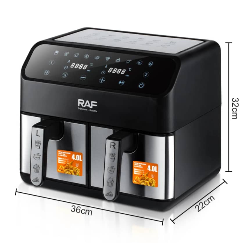 Friteuse électrique 4L+4L