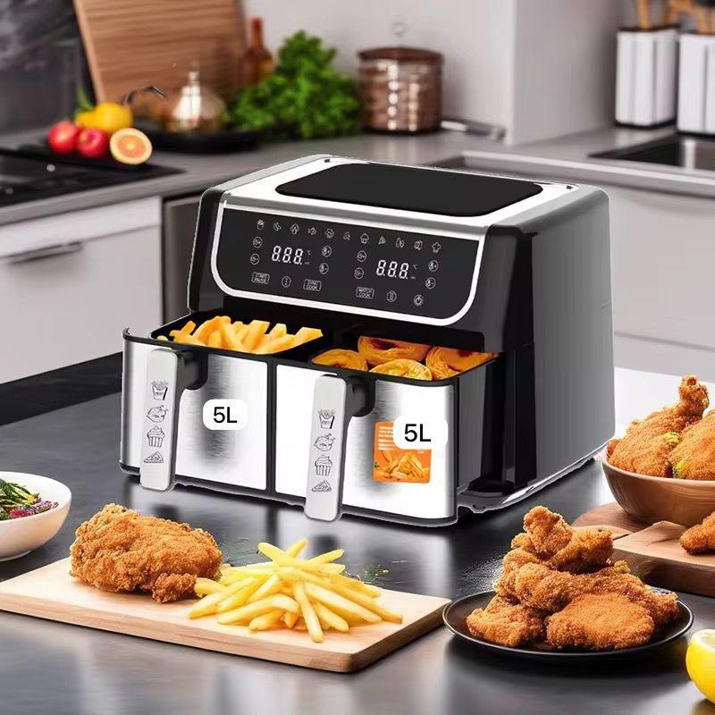 Friteuse électrique deux compartiment