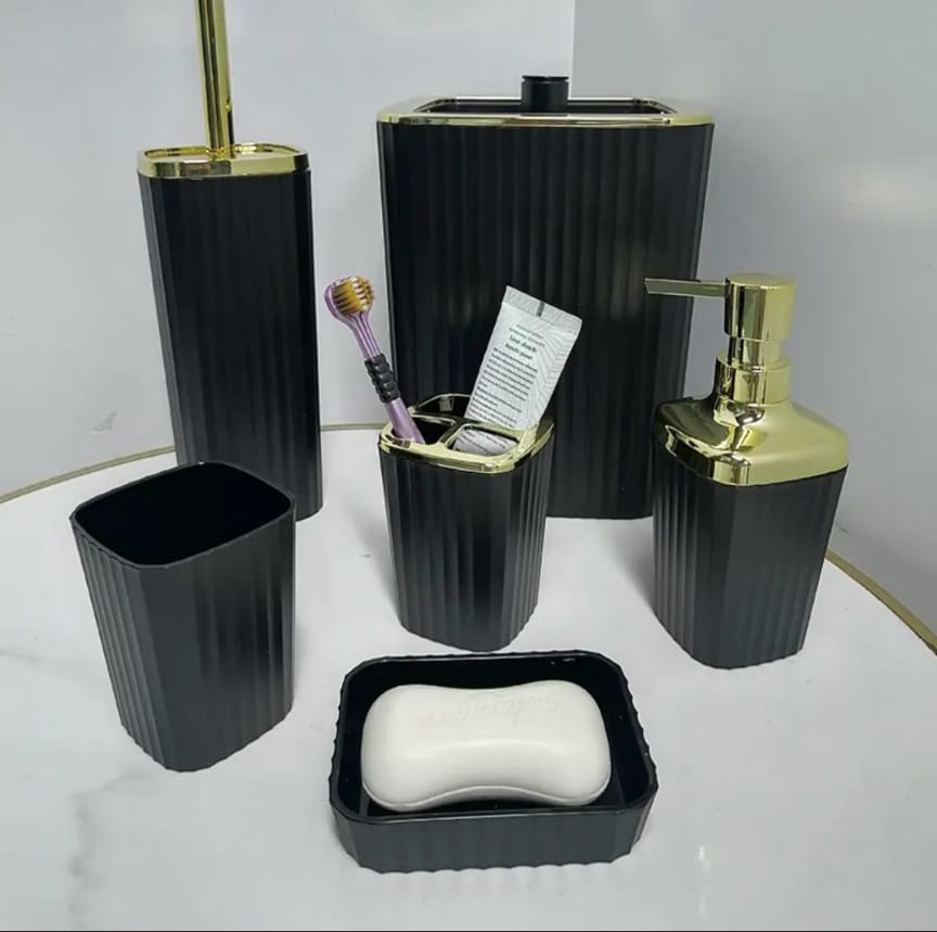 Accessoires salle de bain 6pcs
