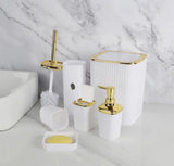 Accessoires salle de bain 6pcs
