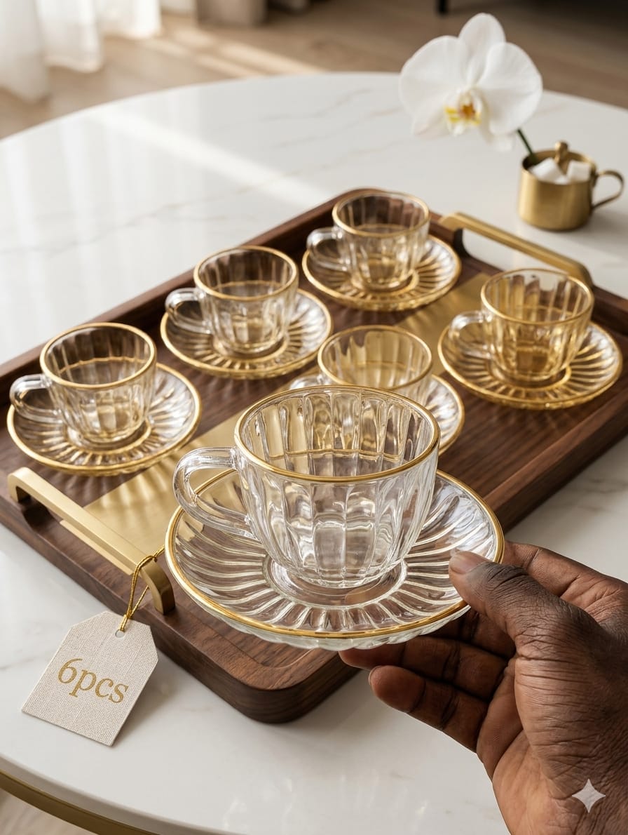 Tasse et sous-tasse 6pcs